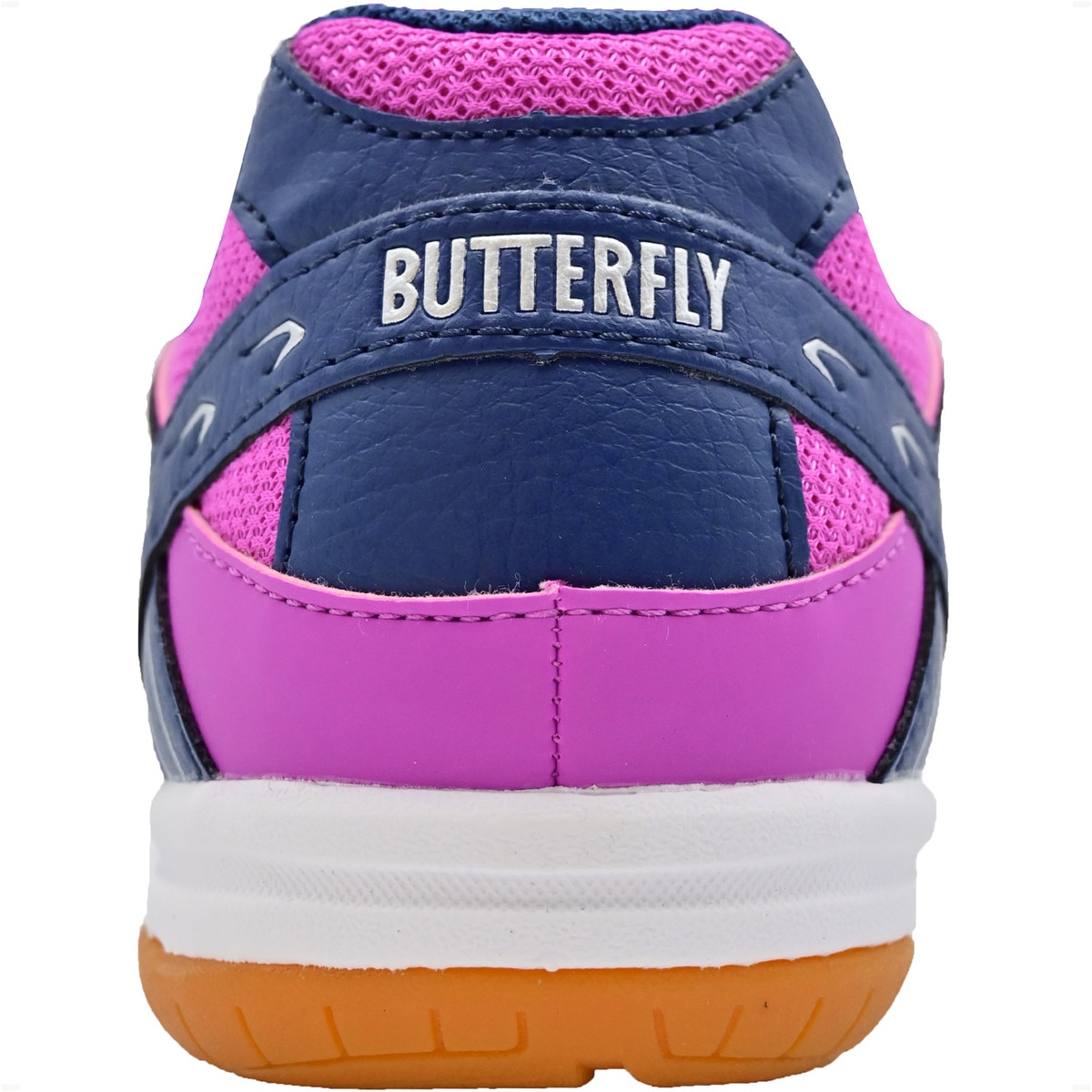 Butterfly Lezoline Reiss Shoes: Rear Diagonal Profile of Navy Reiss Shoe